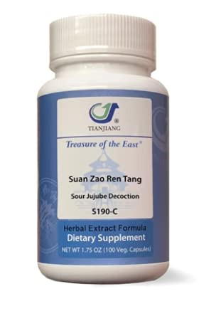 Treasure of the East, Sour Jujube Decoction - Suan Zao Ren Tang (5:1 Concentrated Herbal Extract Granules, 100 Capsules)