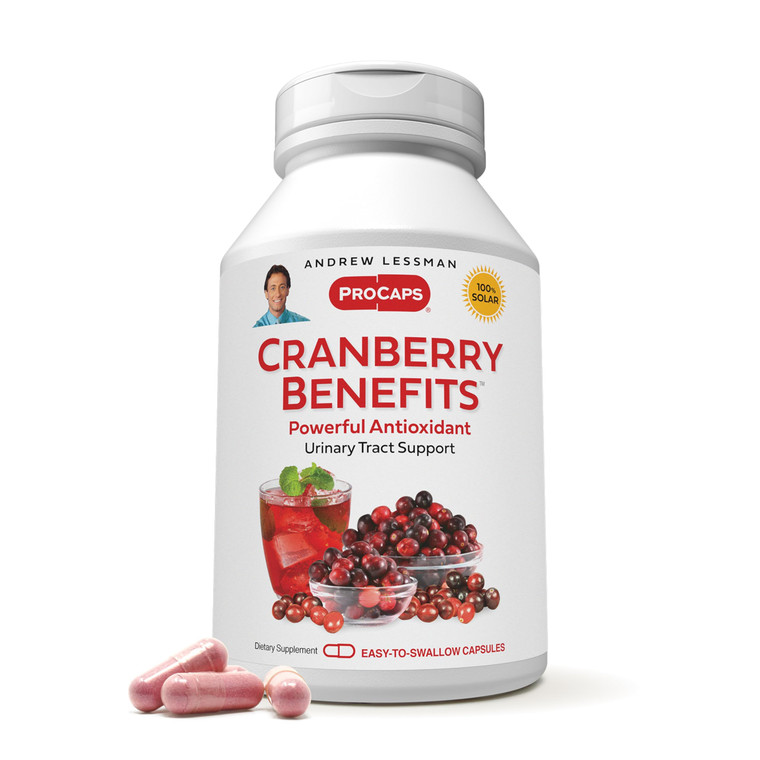 ANDREW LESSMAN Cranberry Benefits - 180 Capsules - Supports Bladder, Kidney and Urinary Tract Health. High Potency Standardized Extracts of Cranberry