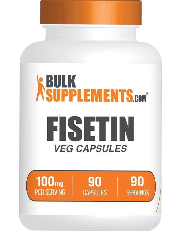 BulkSupplements.com Fisetin Capsules - Fisetin 100mg, Fisetin Supplement - Antioxidants Source, Vegan & Gluten Free, 1 Capsule per Serving, 90 Veg Ca