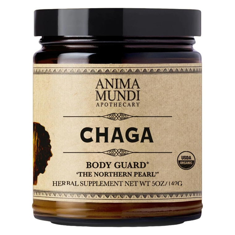 Anima Mundi Apothecary Chaga Mushroom Powder - Organic Chaga Mushroom Powder - Immune System Support Supplement - Great for Tea, Coffee and More (5oz