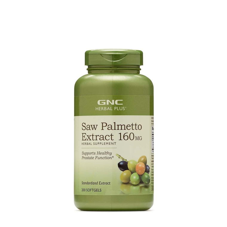 GNC Herbal Saw Palmetto Extract 160mg Supplement, 200 Servings