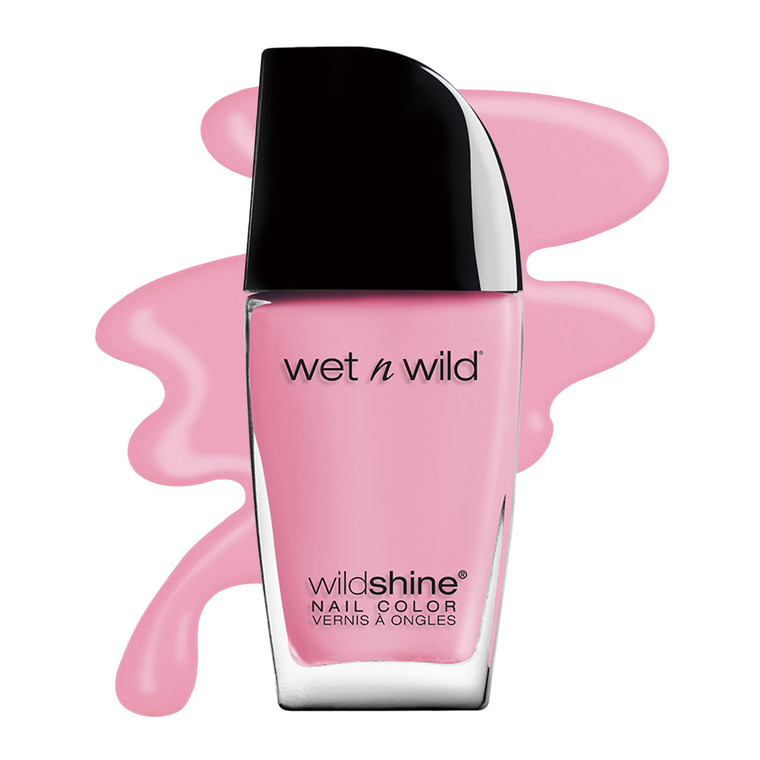 wet n wild Wild Shine Nail Color, High-Shine Finish  Tickled Pink(Carded)