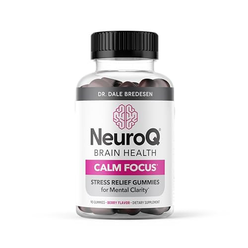 LifeSeasons NeuroQ Calm Focus Gummies - Stress Relief Supplement - Supports Mental Function & Relaxation - Sensoril Ashwagandha, Magnesium, GABA, L-T
