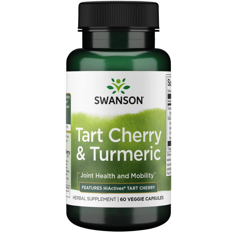 Swanson Hiactives Tart Cherry & Turmeric 60 Veg Capsules