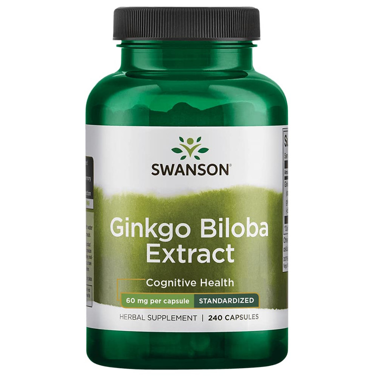 Swanson Ginkgo Biloba Extract 24% 60 Milligrams 240 Capsules