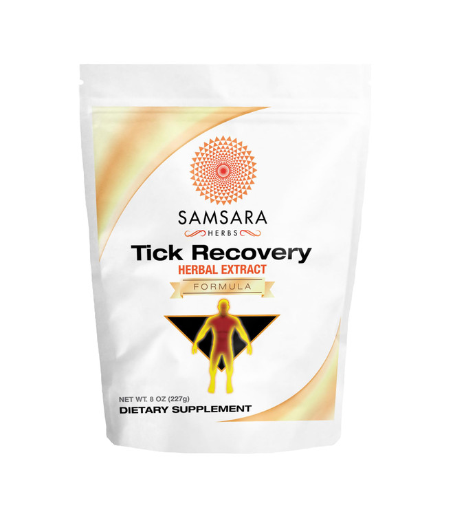 Samsara Herbs Tick Recovery Herbal Powder Formula (8oz/227g) - Japanese Knotweed, Cat's Claw, SIDA Acuta, Houttuynia Cordata, Stevia