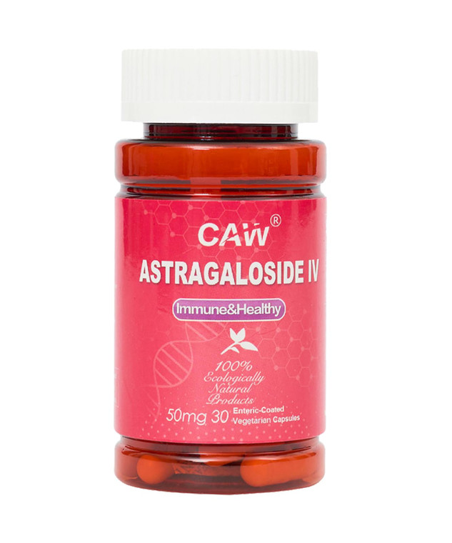 CAW Max Absorption Astragaloside IV 98% 50mg 30 Capsules | Immune Support | Anti-Aging Supplement | 50mg 30 Enteric-Coated Vegetarian Capsules 1 Bott