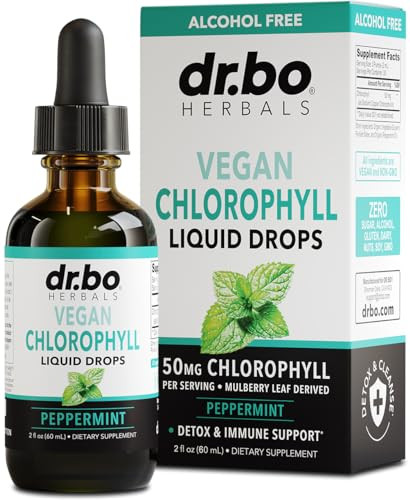 Chlorophyll Liquid Drops Body Detox - Vegan Liquid Chlorophyll Drops Odor Cleanse Supplement, Energy & Immune Support, Internal Deodorant, Body Deodo