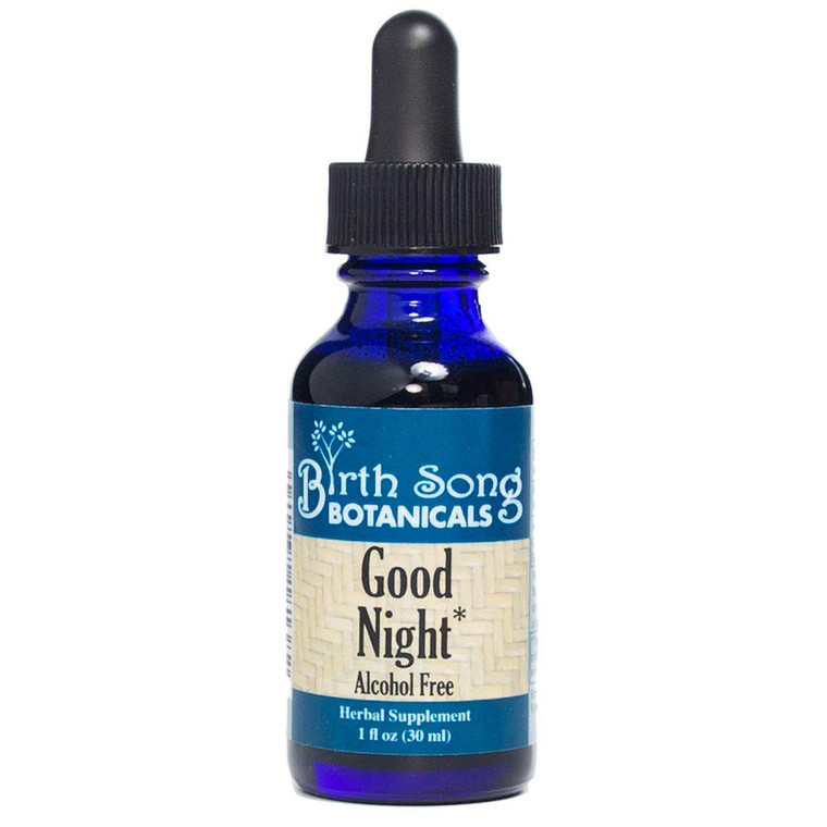 Birth Song Botanicals Good Night Herbal Sleep Tincture with Valerian and Passionflower, Natural Sleep, Stress, and Relaxation Support Supplement Adul