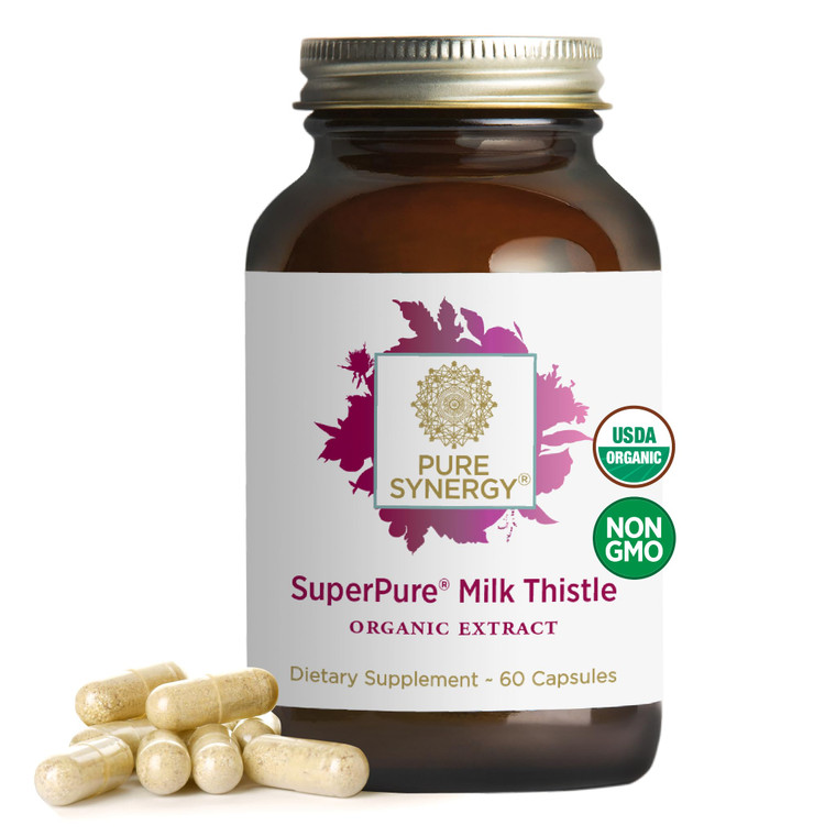PURE SYNERGY SuperPure Milk Thistle Extract | Liver Detox and Cleanse Supplement | Organic Milk Thistle Extract with Silymarin | for Healthy Liver Su