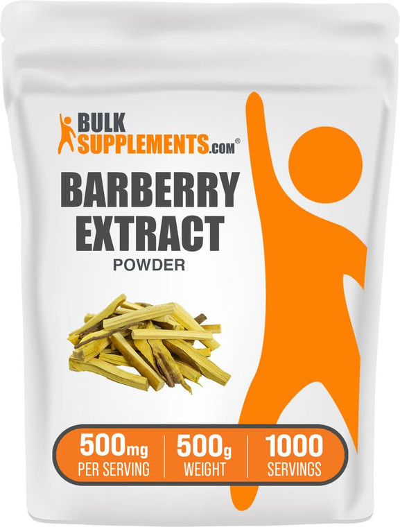 BulkSupplements.com Barberry Extract Powder - Barberry Sypplement, Herbal Supplement - Vegan & Gluten Free, 500mg per Serving, 500g (1.1 lbs) (Pack o