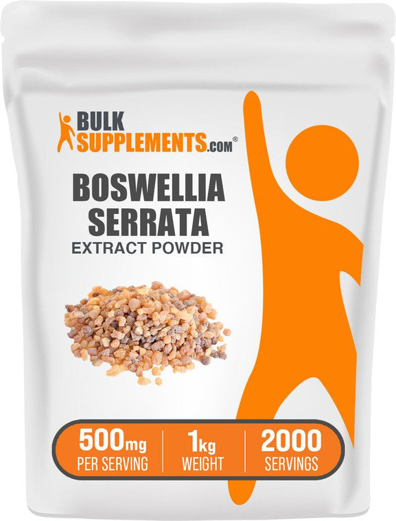 BulkSupplements.com Boswellia Serrata Extract Powder - Boswellia Supplement, from Frankincense Resin - Vegan & Gluten Free, 500mg per Serving, 1kg (2