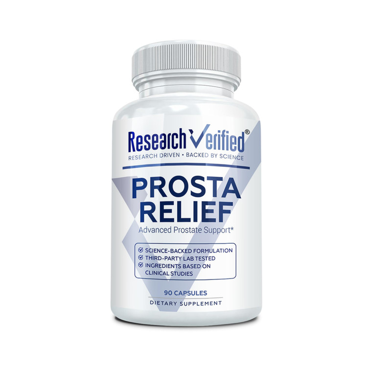 Research Verified Prosta Relief - Saw Palmetto and Bioperine - Prostate Health, Bladder & Urinary Health, Drive and Performance - Pure Natural, 90 Ca
