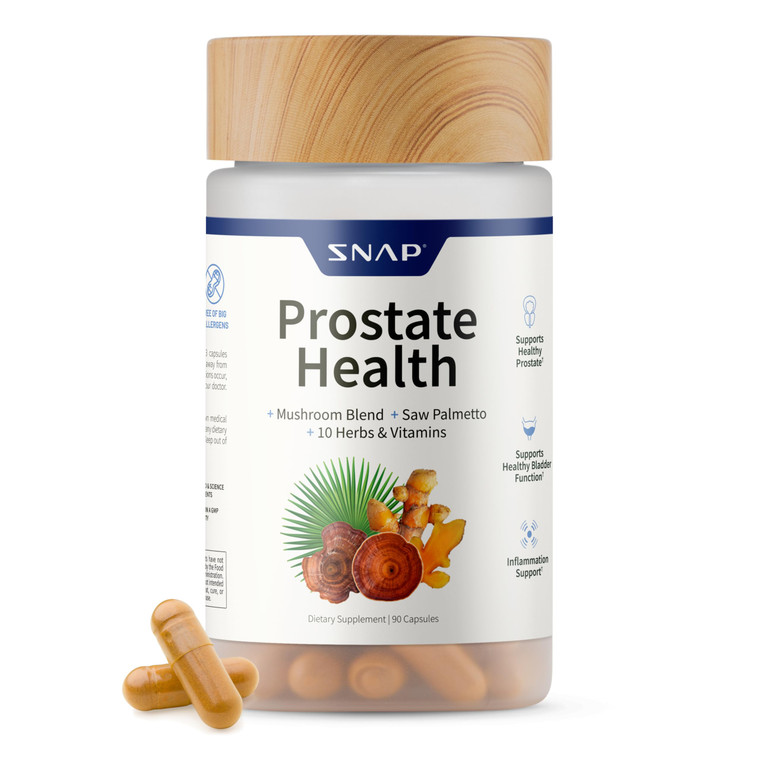 Snap Supplements Prostate Health Supplement with Saw Palmetto for Men, DHT Blocker - Helps Support Male Urinary Tract and Prostate for Mens Health, 9