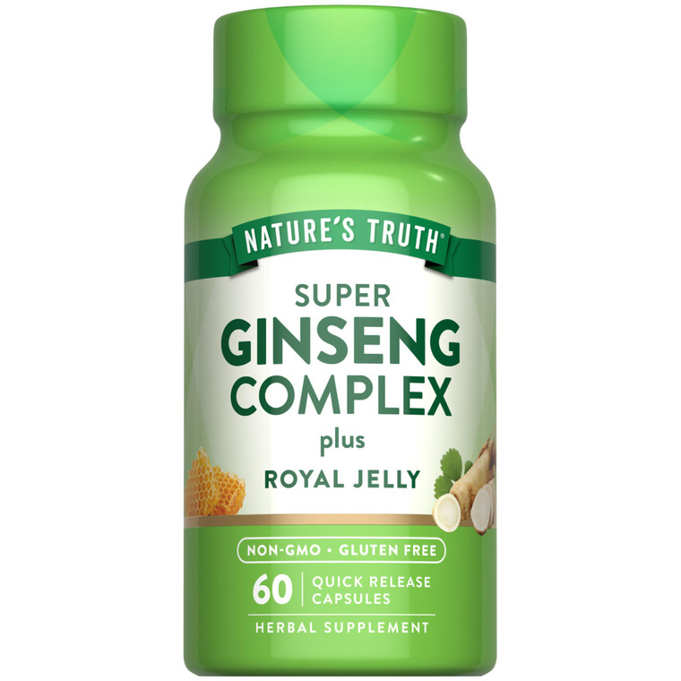 Nature's Truth Super Ginseng Complex | 60 Capsules | with Royal Jelly | Non-GMO & Gluten Free Supplement
