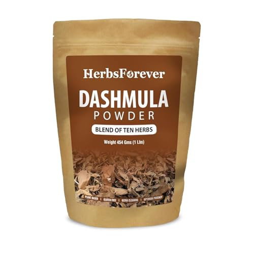 Herbsforever Dashmula Cut and Sifted (Coarse/Kawth) Herbs for Tea - Joint Comfort, Vata Calming, Female Postpartum Cycle & Wellness, Ten Authentic Ay
