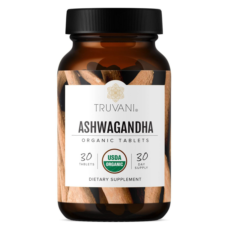 Truvani Organic Ashwagandha | Daily Energy, Positive Mood Support, Supports Brain Health | Supports Muscle Growth and Endurance | Healthy Sleep Suppo