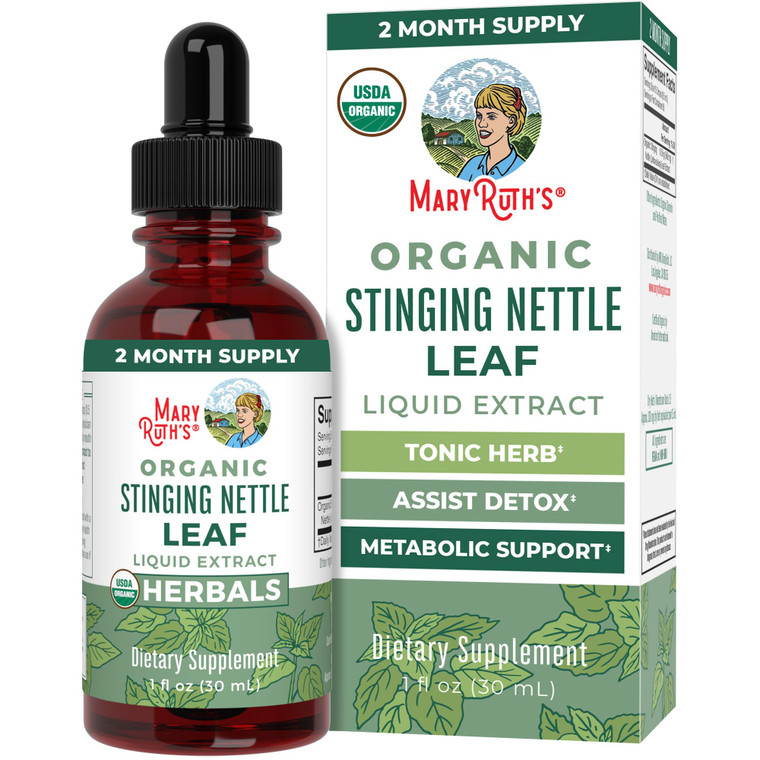 MaryRuth Organics Stinging Nettle Leaf Extract | Detox Supplement Herbal Drops | USDA Organic | Vegan | Non-GMO | Gluten Free | 1 Fluid Oz