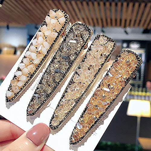 Rhinestone Hair Clips, Crystal Hair Clips,4Pcs Bling Crystal Hairpins Headwear Hair Barrettes Hair Pins Fashion Hair Accessories for Women Girls (4PC