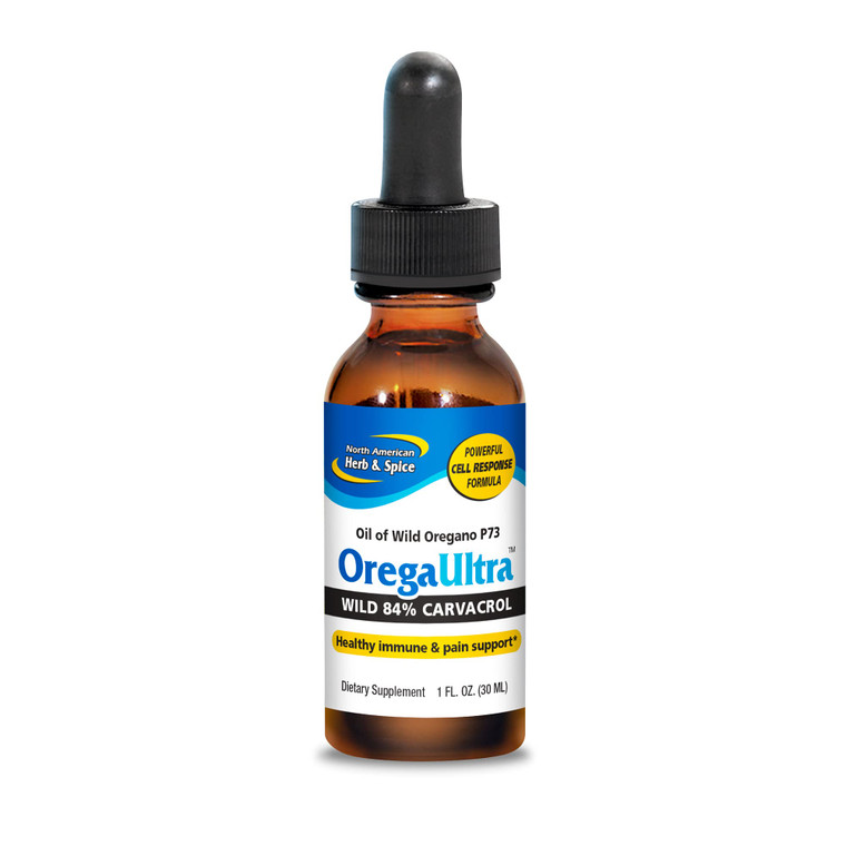 NORTH AMERICAN HERB & SPICE OregaUltra - 1 fl. oz. - Wild Oregano P73 Oil - Healthy Immune & Pain Support, Skin Health - Powerful Cell Response Formu