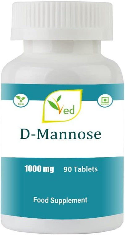Ved D-Mannose 1000mg, 90 Tablets - Urinary Tract and Bladder Health Support