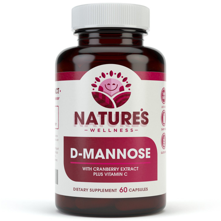 D MANNOSE with Cranberry Extract & Vitamin C - Urinary Tract UT Cleanse & Bladder Health - Protects Against Urinary Tract Infections UTI - Natural He