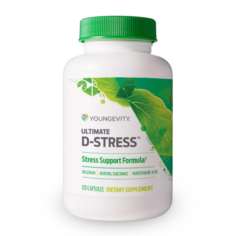 Youngevity Ultimate D-Stress  Natural Stress Relief Supplement with Magnesium, Valerian Root Extract, and B Vitamins  Supports Adrenal Health and