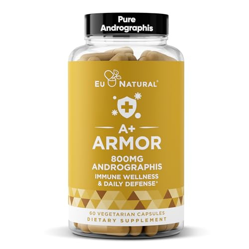 A+ Armor Andrographis Pure 800 Mg  Healthy Immune System Function, Physical Wellness, Potent Strength for Seasonal Protection  Full-Spectrum & Stan