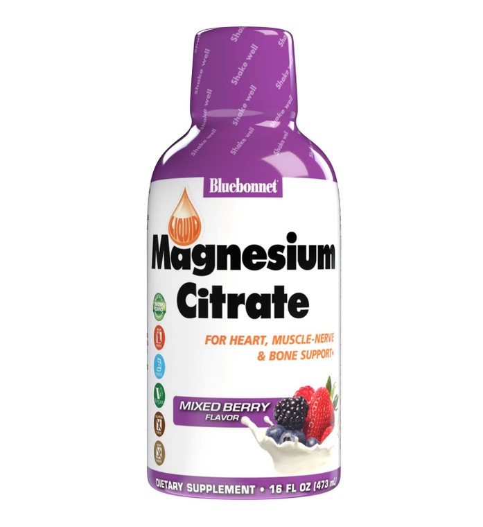 Bluebonnet Nutrition Magnesium Citrate 420 mg - Calm Mind & Body*  Supports Heart, Muscle & Sleep* - Non-GMO, Vegan, Kosher, Gluten-Free, Soy-Free,