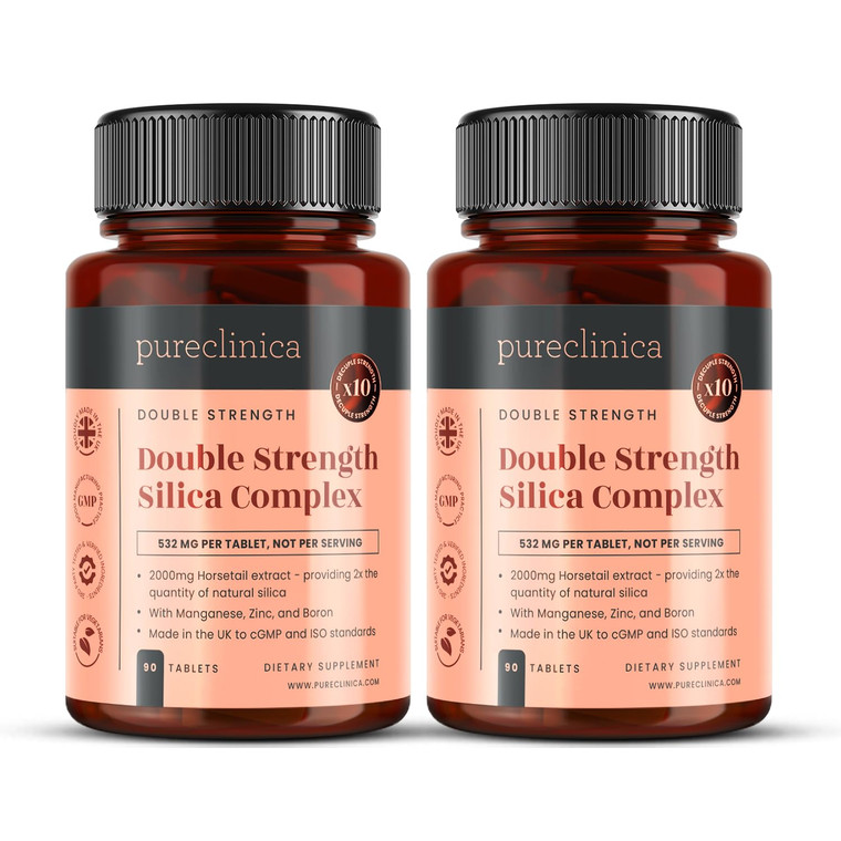 Double Strength Silica Complex  6 Month Supply! (2000mg Horsetail Extract x 180 Tablets(2 Bottles of 90))