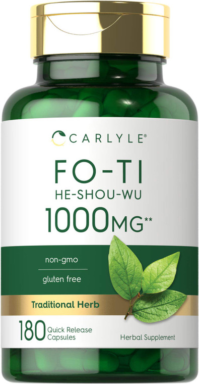 Carlyle Fo-Ti | 180 Capsules | He-Shou-Wu Root | Traditional Herb | Non-GMO and Gluten Free Supplement