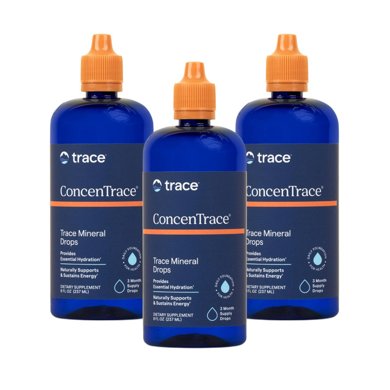 Trace Minerals ConcenTrace Trace Mineral Drops | Supports Energy, Digestion, Bone Health & Hydration, 70+ Ionic w/Magnesium, Chloride & Potassium | K