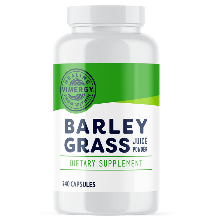 Vimergy Barley Grass Juice Capsules Clean Superfood-Packed Capsule  Promotes Cardiovascular Health*  Non-GMO, Vegan & Gluten-Free  240 caps