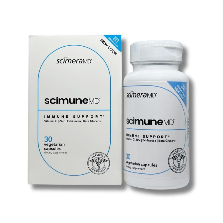 ScimeraMD® Scimune Immune Support Supplement with Zinc, Quercetin, Echinacea, and Wellmune® Beta Glucan, 30 CT