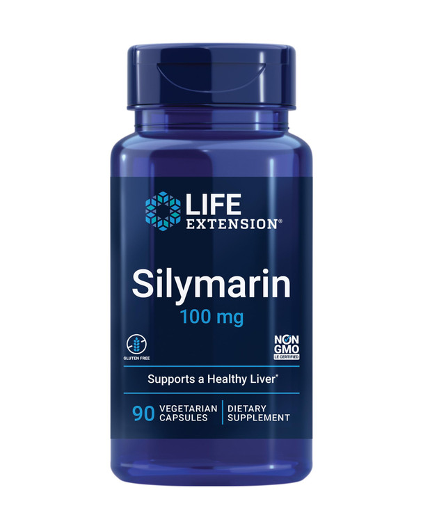 Life Extension Silymarin  Milk Thistle Extract  Supports Liver Health  Gluten-Free, Non-GMO, Vegetarian  90 Capsules
