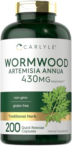 Carlyle Wormwood Capsules | Artemisia Annua Herb | 200 Count | Non-GMO & Gluten Free Supplement