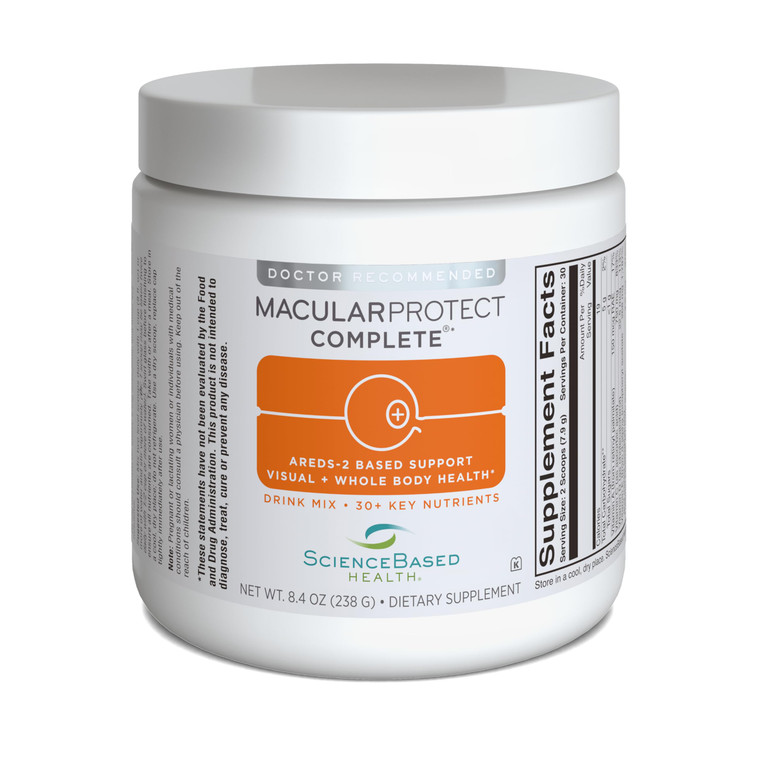 ScienceBased Health MacularProtect Complete Drink Mix  AREDS 2 Eye Health Supplement + Whole Body Multivitamin  30+ Key Nutrients with Lutein & Zea