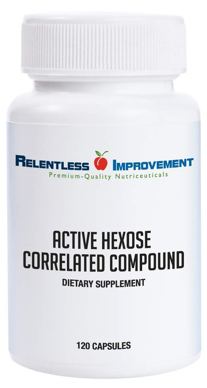 Relentless Improvement Active Hexose Correlated Compound Natural Immune Support Mushroom Extract Blend 120ct Support for Viral, NK Cell & Immune Boos