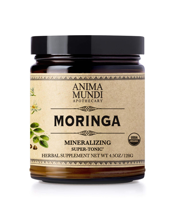 Anima Mundi Apothecary Moringa Leaf Powder - Pure Organic Rainforest Superfood - Energy Support Supplement, Natural & Non-GMO Green Powder (6oz / 170