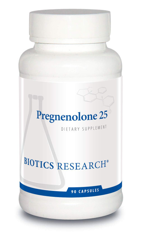 Biotics Research Pregnenolone 25-25 mg Pregnenolone Support, Memory & Hormone Balance, Hormone Precursor or Parent Hormone. 90 Capsules