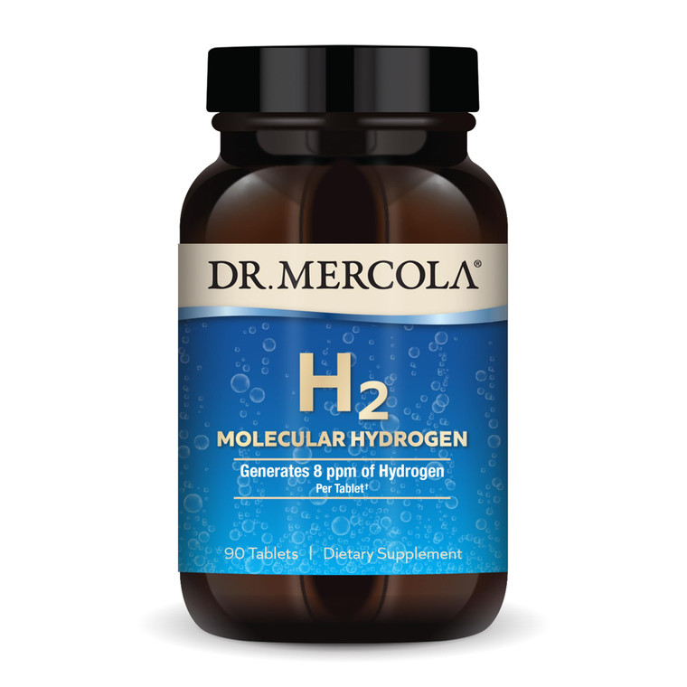 Dr. Mercola H2 Molecular Hydrogen - Supports Healthy Aging, Cellular Energy & Brain Health - with Elemental Magnesium - GMO-Free, Gluten-Free & Soy-F