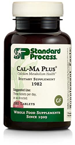 Standard Process Cal-Ma Plus - Calcium Support for Endocrine and Cellular Functions - Aids Healthy Bones, Nerves & Muscle Function - Gluten-Free, Non