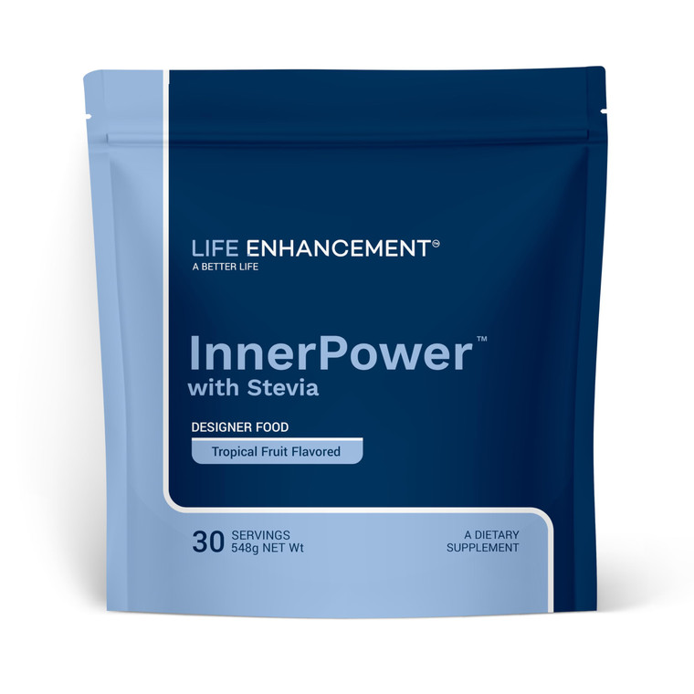 Life Enhancement InnerPower with Stevia |Amino Acids, B Vitamins, Choline, Folate, Minerals, and More | 30 Servings
