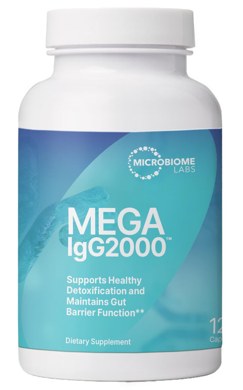 Microbiome Labs Mega IgG2000 Capsules - Dairy Free Bovine Colostrum Supplement Alternative - Immunoglobulin Supplement from Bovine Serum to Support D