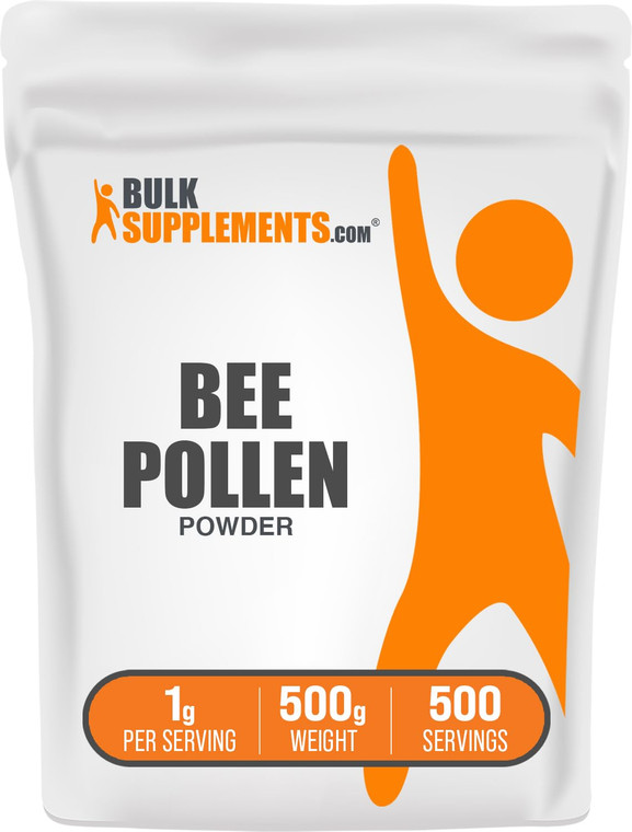 BulkSupplements.com Bee Pollen Powder - Superfood Supplement, Bee Pollen Supplement, for Immune Support - Gluten Free, 1g per Serving, 500g (1.1 lbs)