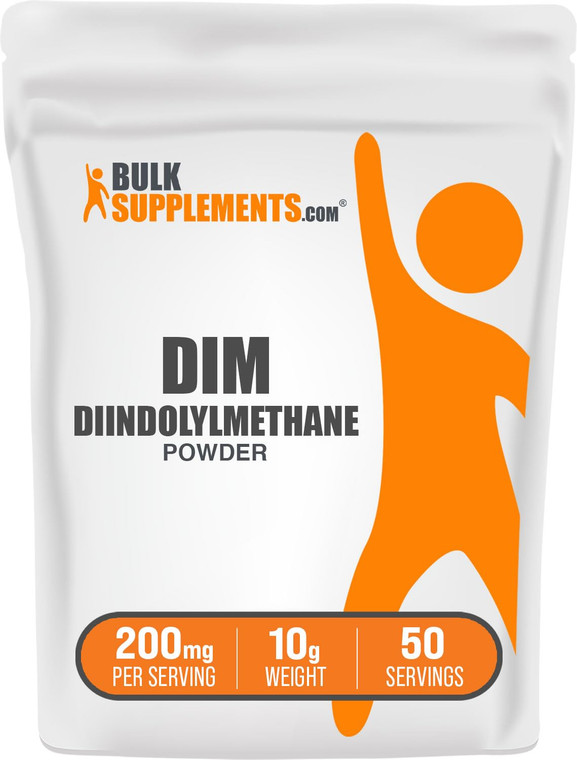 BulkSupplements.com DIM Powder - Diindolylmethane Powder, DIM Supplement for Men & Women - Unflavored & Gluten Free, 200mg per Serving, 10g (0.35 oz)
