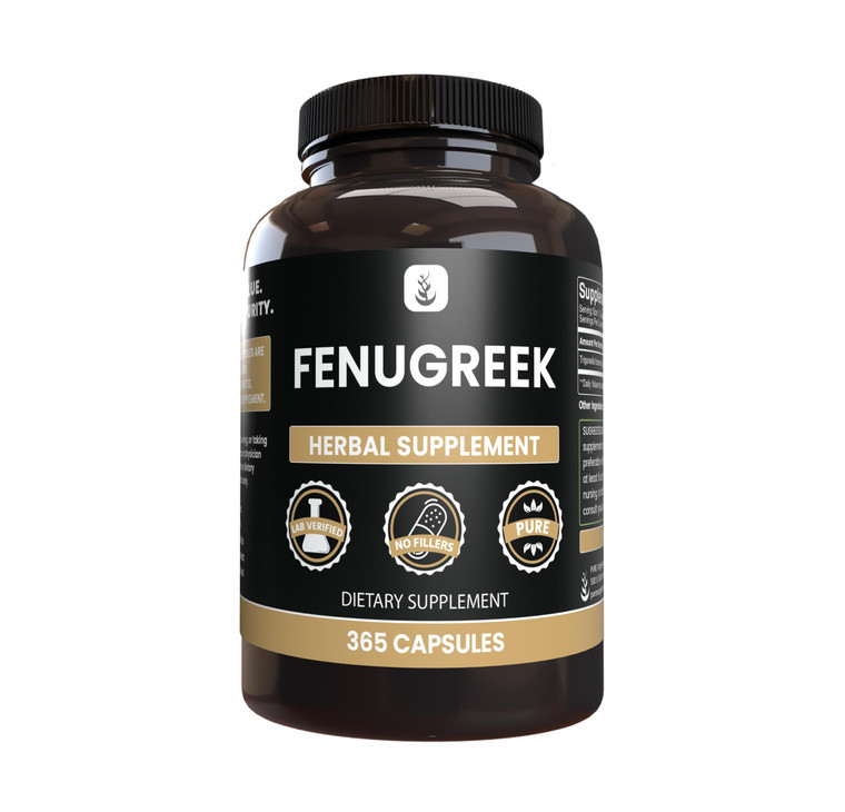 Pure Original Ingredients Fenugreek (365 Capsules) No Magnesium Or Rice Fillers, Always Pure, Lab Verified