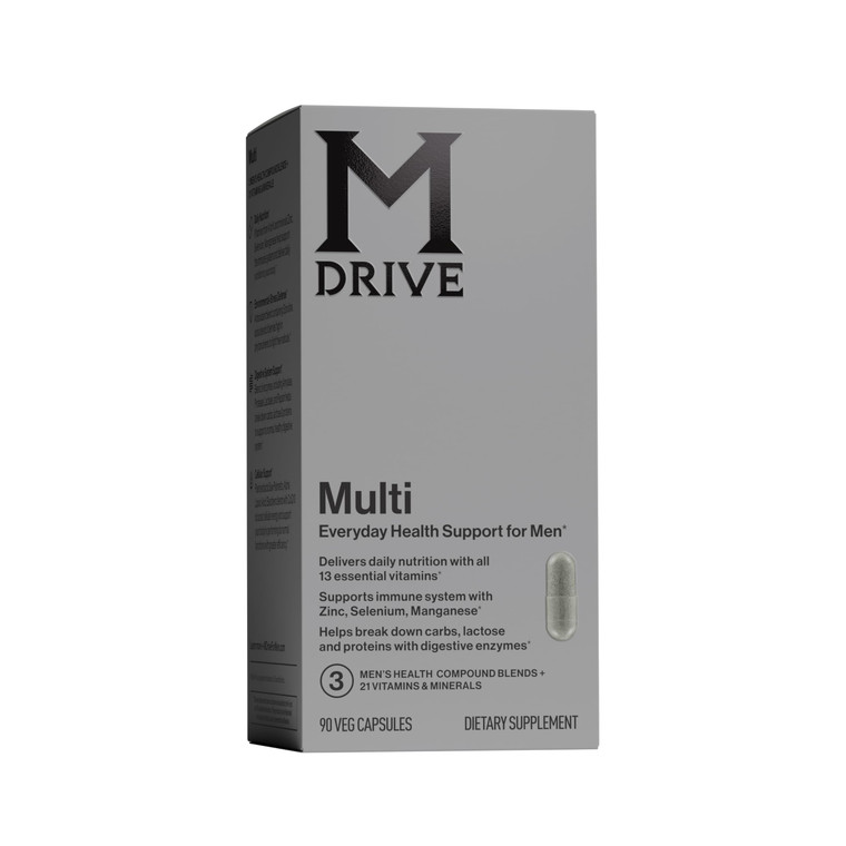 Mdrive Multivitamin for Men, Daily Multivitamin - Immune Health Support from Zinc, Selenium, Manganese & Vitamin D, Enzymes for Digestive Support, Co
