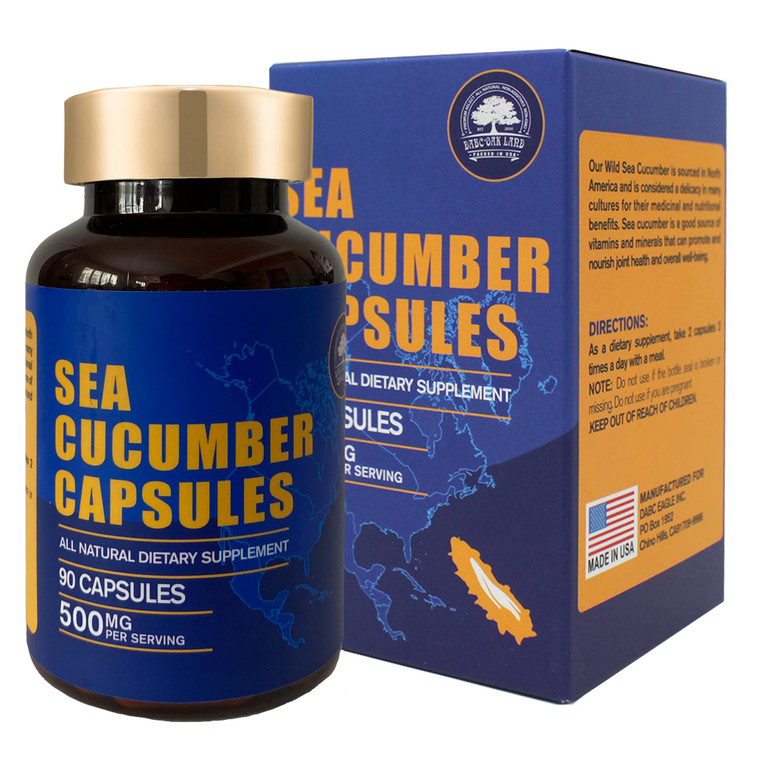DABC OAK LAND Sea Cucumber, Wild Caught Capsules Sea Cucumber, Natural Extract Supplement, Super Natural Antioxidant, Immune Builder, Promoting Joint