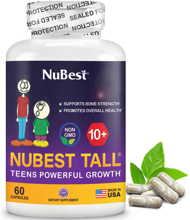 NuBest Tall 10+ Premium Bone Strength Formula, Enhanced Immunity and Overall Health for Age 10+ with Calcium, Vitamin D3, Vitamin K2, and Multivitami